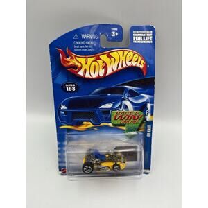 Hot Wheels 2002 Go Kart Yellow 35th Anniversary #198 Rubber Tires Malaysia MOC